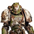 Hyper-realistic Metal Warhammer Figure With Rust And Decay