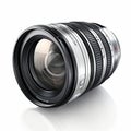 Hyper Realistic 35mm Lens Vector Image With Silver Rim