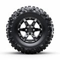 Hyper-realistic Off Road Atv Tire With White Rim