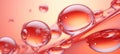 Hyper-Realistic Oil Style Composition of Red Liquid Bubbles on a Pink Background Royalty Free Stock Photo