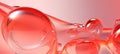 Hyper-Realistic Oil Style Composition of Red Liquid Bubbles on a Pink Background Royalty Free Stock Photo