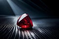 Red diamond isolated on black background