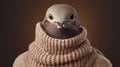 Hyper Realistic Pigeon Portrait In Knit Sweater
