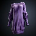 Hyper Realistic Purple Knitted Dress 3d Model