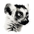 Hyper-realistic Ringtailed Lemur Illustration With Elegant Emotive Faces