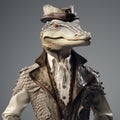 Hyper-realistic Sci-fi Alligator In Top Hat: A Zbrush Animated Film Pioneer