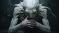 Hyper-realistic Sci-fi Art: Serene Goblin Academic In Dark Muted Colors