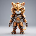 Hyper-realistic Sci-fi Cartoon Tiger Costume Or Armor