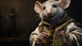 Hyper-realistic Sci-fi Rat In Medieval Outfit: A Charming And Joyful Character