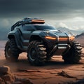 Hyper-realistic Sci-fi Suv: Rugged Car Inspired By Star Wars Evil Empire