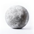 Hyper-realistic Sculpture Of Grey Ball Earth Or Moon In Rustic Texture