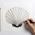 Hyper-realistic Sea Shell Drawing With Pencil
