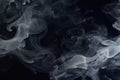 Hyper-Realistic Smoke on Black Background AI Generated