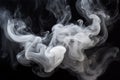 Hyper-Realistic Smoke on Black Background AI Generated