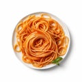 Hyper-realistic Spaghetti In Cherry Tomato And Basil Sauce