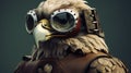 Hyper-realistic Steampunk Eagle Cg Art With Soviet Lens And Sci-fi Vibe