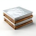 Hyper Realistic Transparent Cover Book Stacked High On Surface Royalty Free Stock Photo