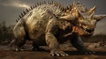 Hyper-realistic Triceratops Video With Daz3d Style And Unreal Engine 5 Royalty Free Stock Photo