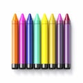 Hyper Realistic Vector Illustration Of Colorful Crayons