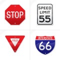 Hyper Realistic Vector Road Signs