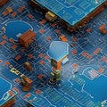 Hyper-Realistic Virtual Simulations for Testing New Circuit Board Technologies Royalty Free Stock Photo
