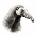 Hyper-realistic Vulture Portrait In Primitivist Style