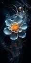 Hyper-realistic Water Flower: Baroque Sci-fi Drone Photograph