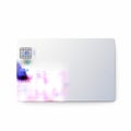 Hyper-realistic White Credit Card With Playful Shapes
