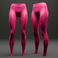 Hyper Realistic Women\'s Leggings With Pink Lines