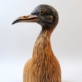 Hyper-realistic Wooden Duck Head Sculpture By Eddie Campbell