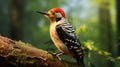 Hyper-realistic Woodpecker Wallpaper: Nikon D850 Forest Bird Studies