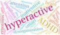 Hyperactive Word Cloud Royalty Free Stock Photo