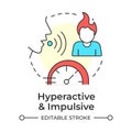 Hyperactive and impulsive multi color concept icon Royalty Free Stock Photo