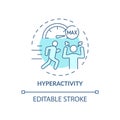 Hyperactivity blue concept icon