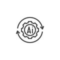Hyperautomation line icon