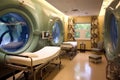 hyperbaric chamber in a medical facility Royalty Free Stock Photo