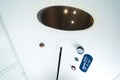 Hyperbaric pressure chamber for oxygen therapy interior Royalty Free Stock Photo