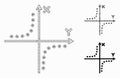 Hyperbola Plot Vector Mesh Network Model and Triangle Mosaic Icon Royalty Free Stock Photo