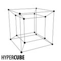 Hypercube 3D object. Vector Illustration