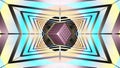 hypercube with sci fi space infinite tunnel vj loop background