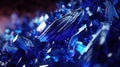 Hyperdetailed crystals of azurite. Royal blue azurite mineral stone. AI generated