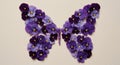 Symmetrical Floral Butterfly Wing Close Up with Moody Purple Tones Royalty Free Stock Photo