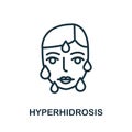 Hyperhidrosis icon. Simple element from cosmetology collection. Creative Hyperhidrosis icon for web design, templates