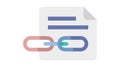 Hyperlink document icon for web content, vector design Generative AI Royalty Free Stock Photo