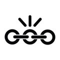 Hyperlink icon, External link black symbol