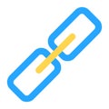 Hyperlink icon in flat style for any projects