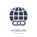 Hyperlink icon. Trendy flat vector Hyperlink icon on white background from Programming collection