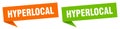 hyperlocal banner. hyperlocal speech bubble label set. Royalty Free Stock Photo
