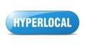 hyperlocal button. hyperlocal sign. key. push button. Royalty Free Stock Photo