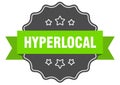 hyperlocal label Royalty Free Stock Photo